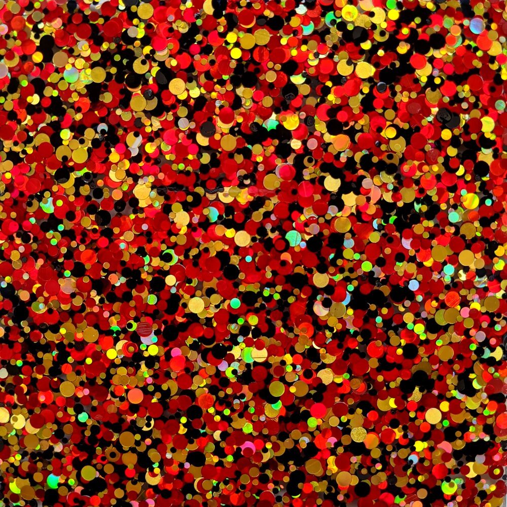 confetti glitter red