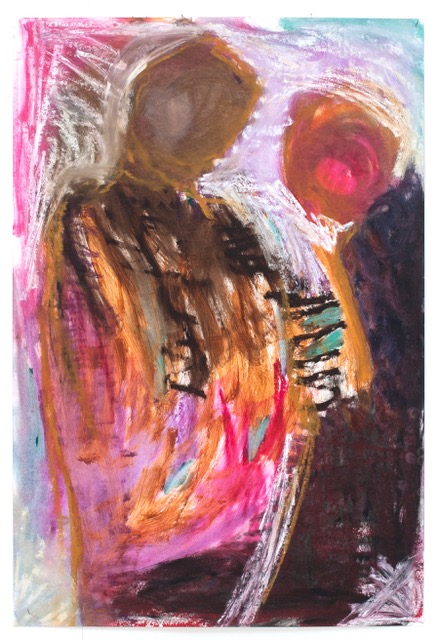  Come Stand with Me, 2016 acrylic and oil stick on paper 100x68cm