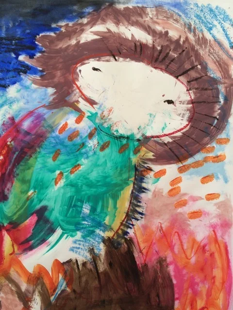 Elsie’s Other Child, 2016 acrylic and oilstick on paper 132x100