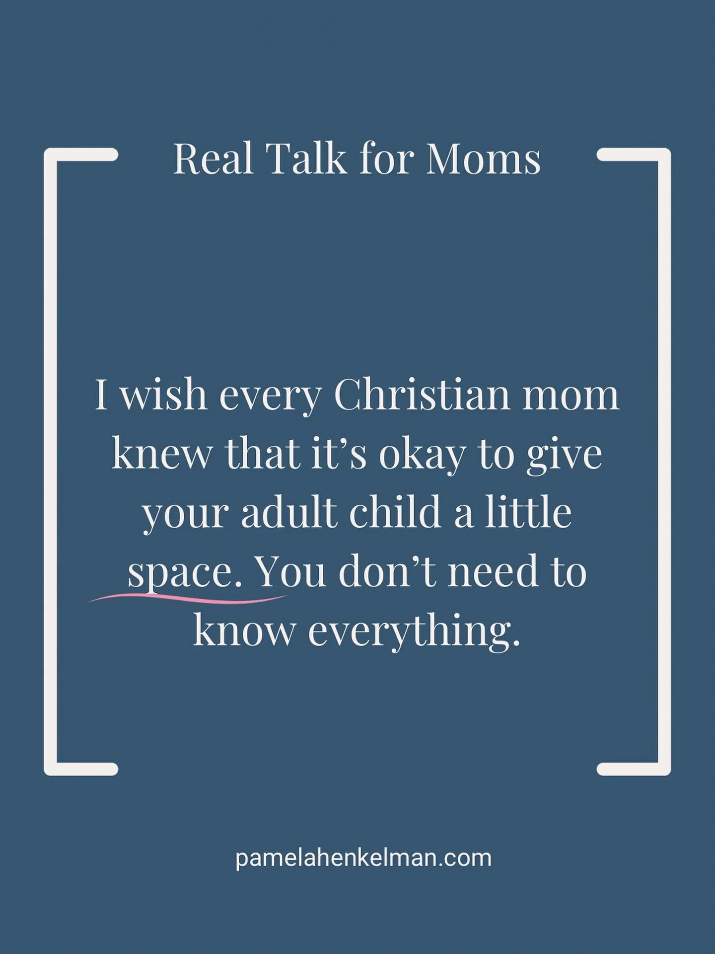 Hey Momma, can I tell you something freeing?

✨You don&rsquo;t have to know every detail of your adult child&rsquo;s life. 

 Giving them space doesn&rsquo;t mean you&rsquo;ve failed; it means you trust.

When we release the pressure to &ldquo;be in 