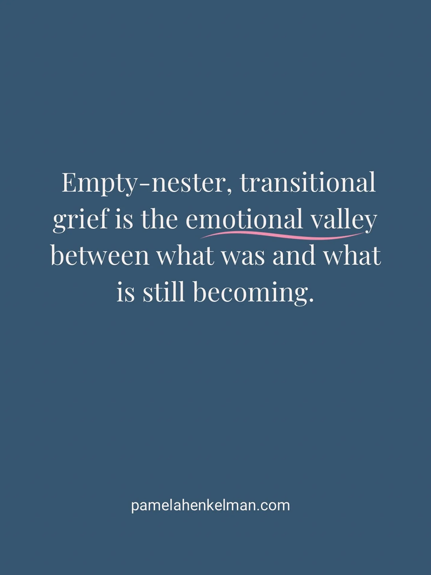 Momma, do you feel caught between who you were as a mom and who you&rsquo;re becoming now?

 That ache you feel after your child leaves home has a name: transitional grief.

 It&rsquo;s the emotional valley between what was and what is still becoming