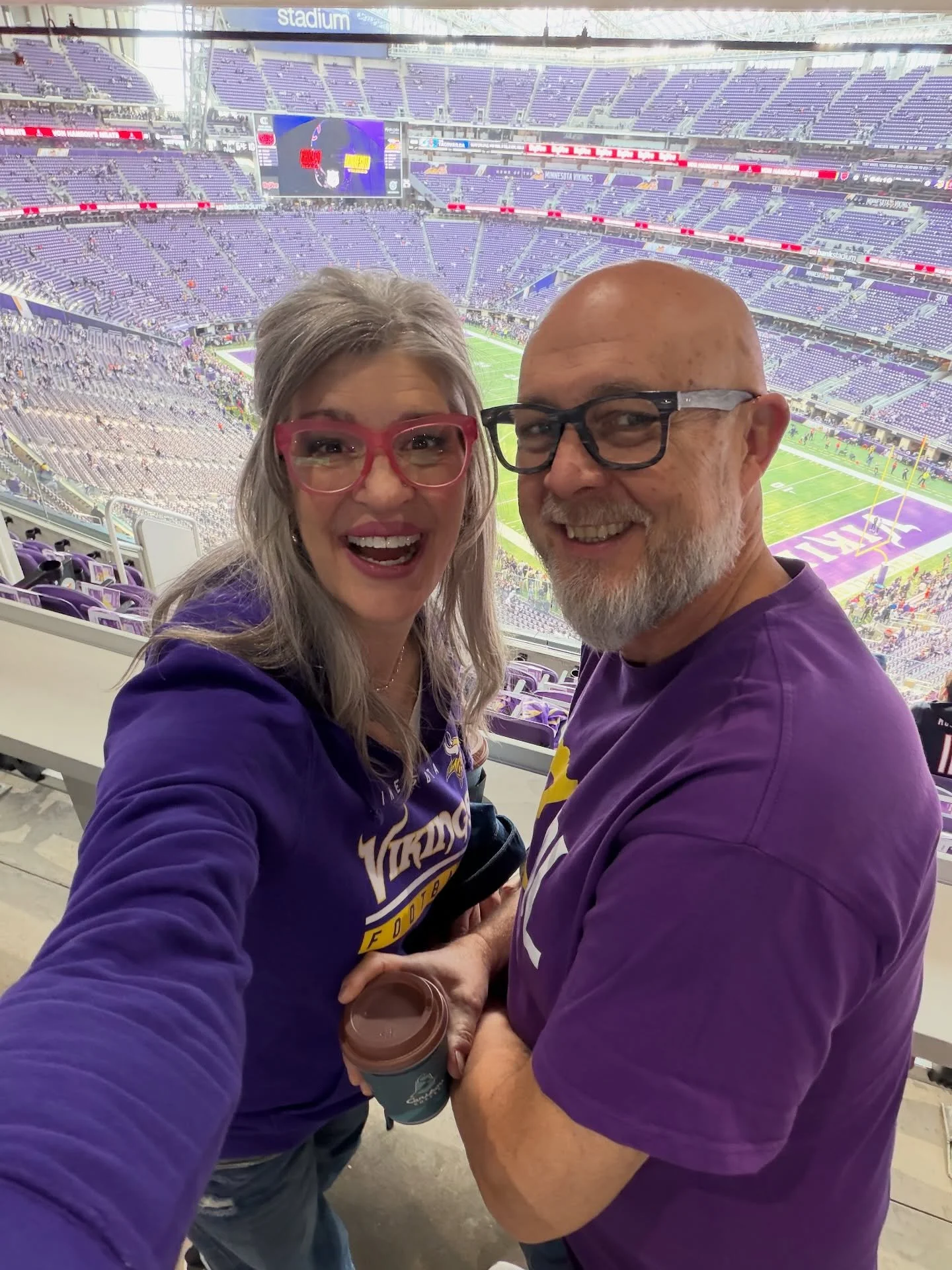 True Confessions, Momma: I am a die-hard Vikings fan and I&rsquo;m not even trying to tone it down. 🏈

This weekend we headed to US Bank Stadium with several of our Sheepgate coworkers, and let me tell you, the energy was electric. Half our group wa