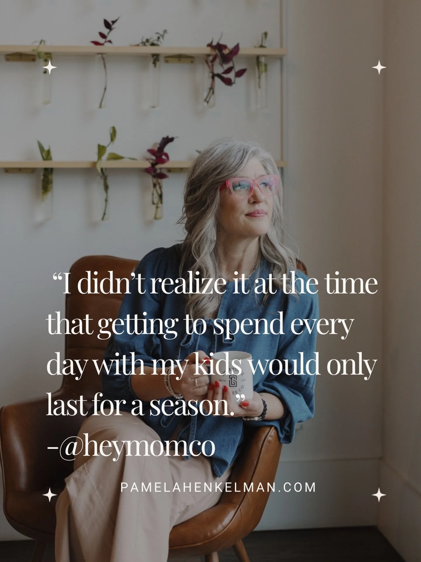 &ldquo;I didn&rsquo;t realize it at the time, but getting to spend every day with my kids would only last a season.&rdquo;

I never thought about how completely life would change.

The bustling home. Endless school activities. The noise, the chaos, t