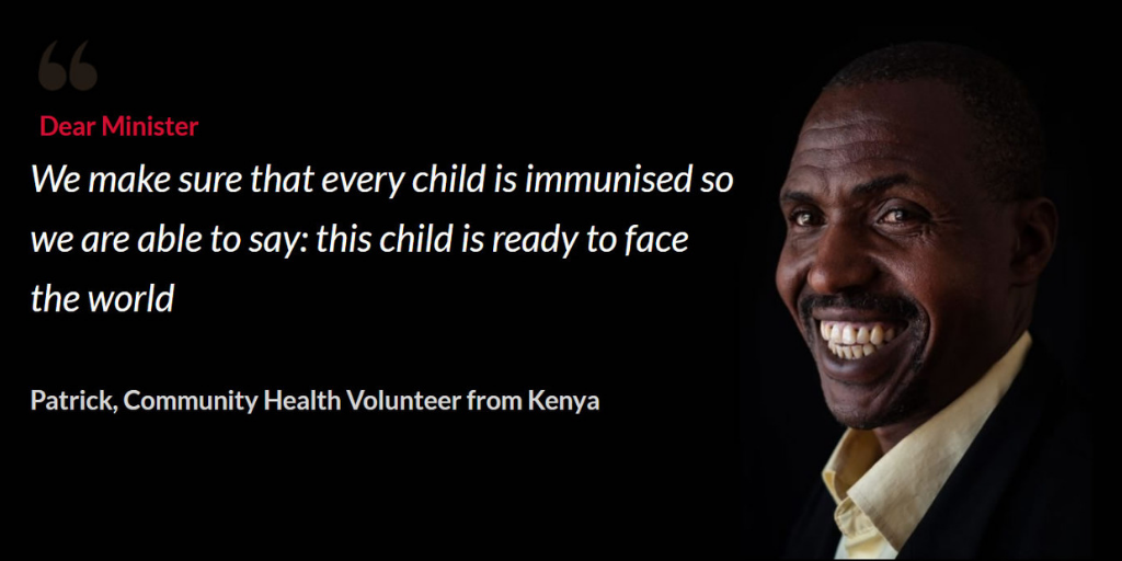  Read more  Dear Minister  letters from Community Health Workers on  Amref Health Africa’s website . 