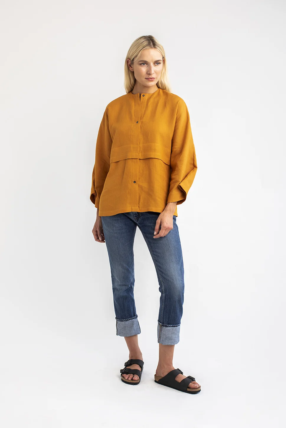 Kimono Shirt 3- Cleo Prickett - Irish linen - unique shirt - made in Ireland .jpg