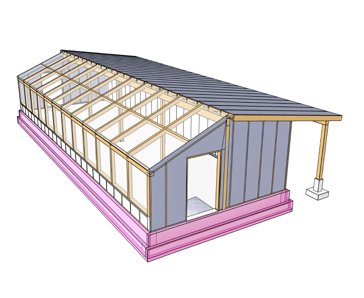 Passive Solar Greenhouse Plans - Image courtesy of Verge Permaculture and Small Farm Academy