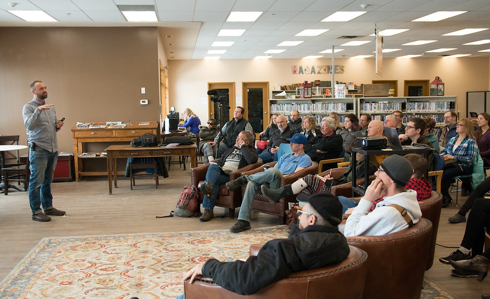 Rob Avis at the Cochrane Public Library on May 5, 2019