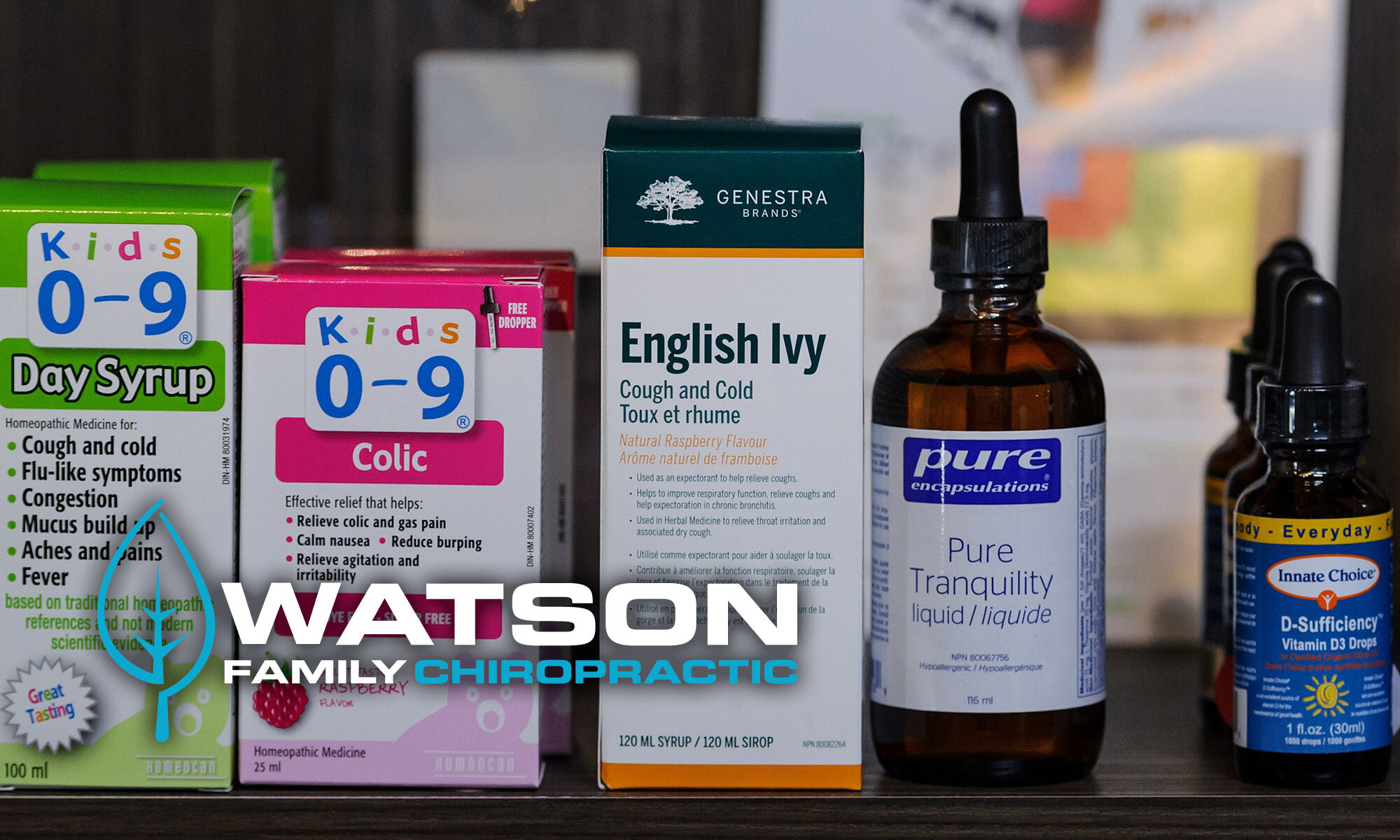  Homeopathic products available at Watson Family Chiropratic 