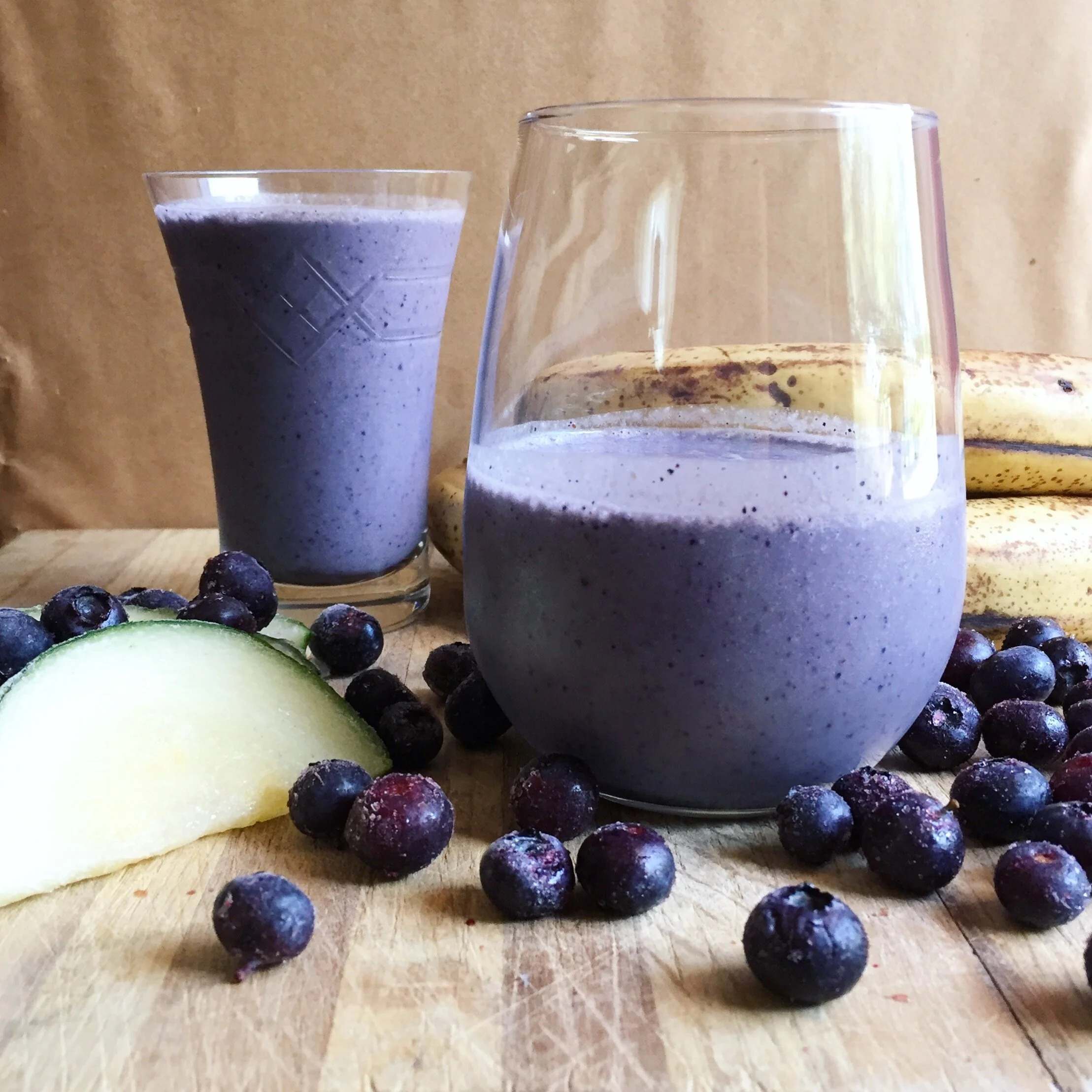 Blueberry Almond Butter Shake (with zucchini!)