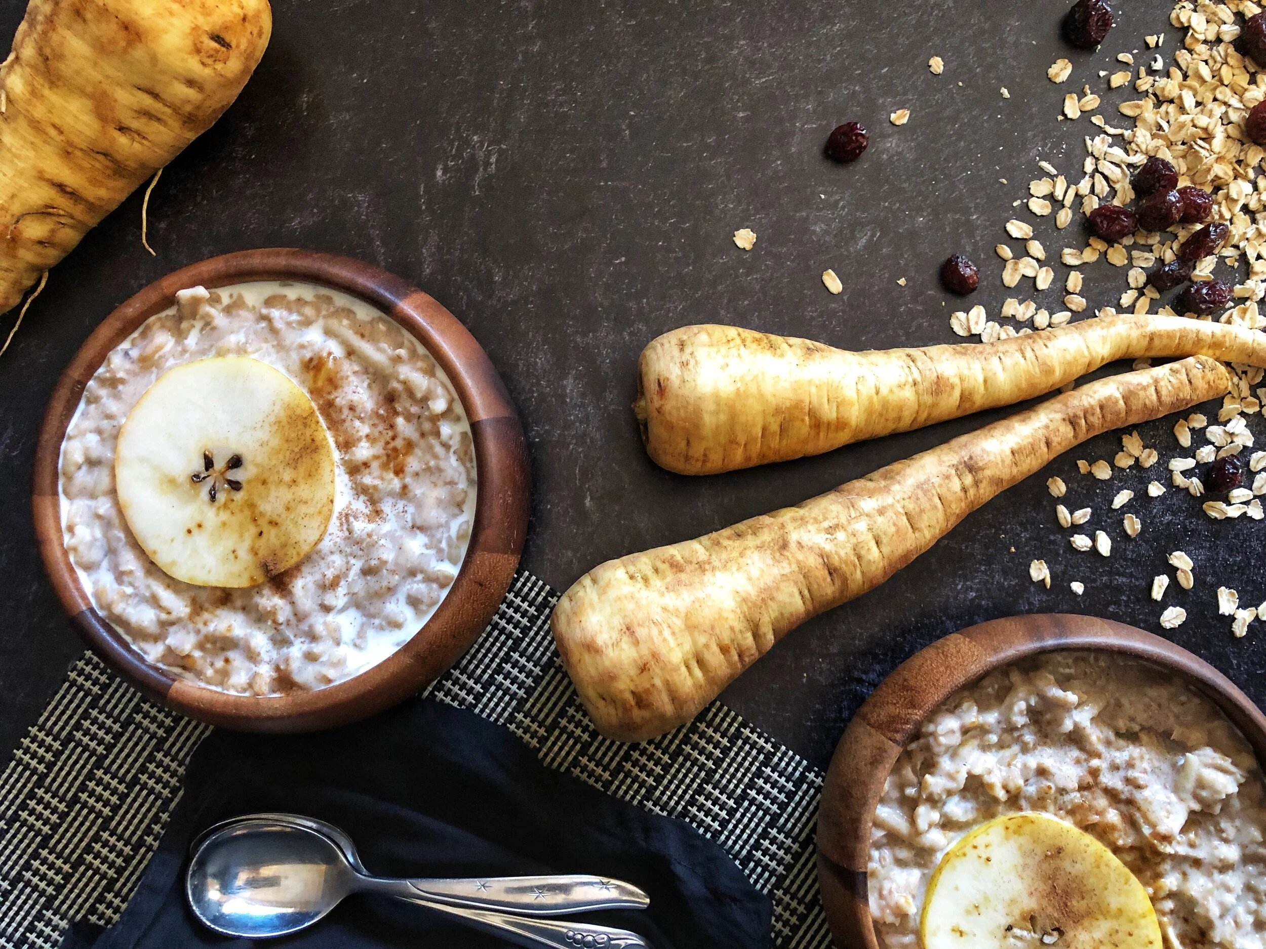 Spiced Parsnip And Pear Oats
