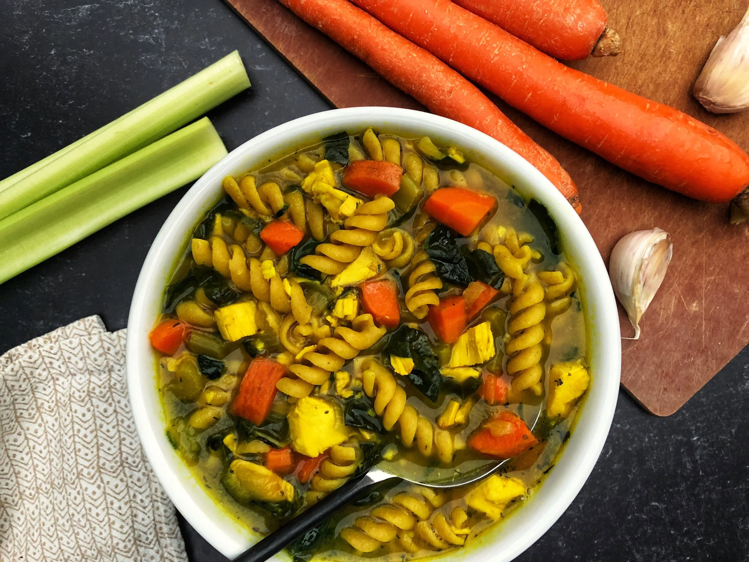 Chicken Noodle Turmeric Soup