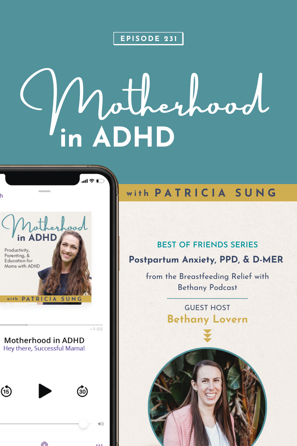 Postpartum Anxiety, PPD, &amp; D-MER from Breastfeeding Relief with Bethany #231 