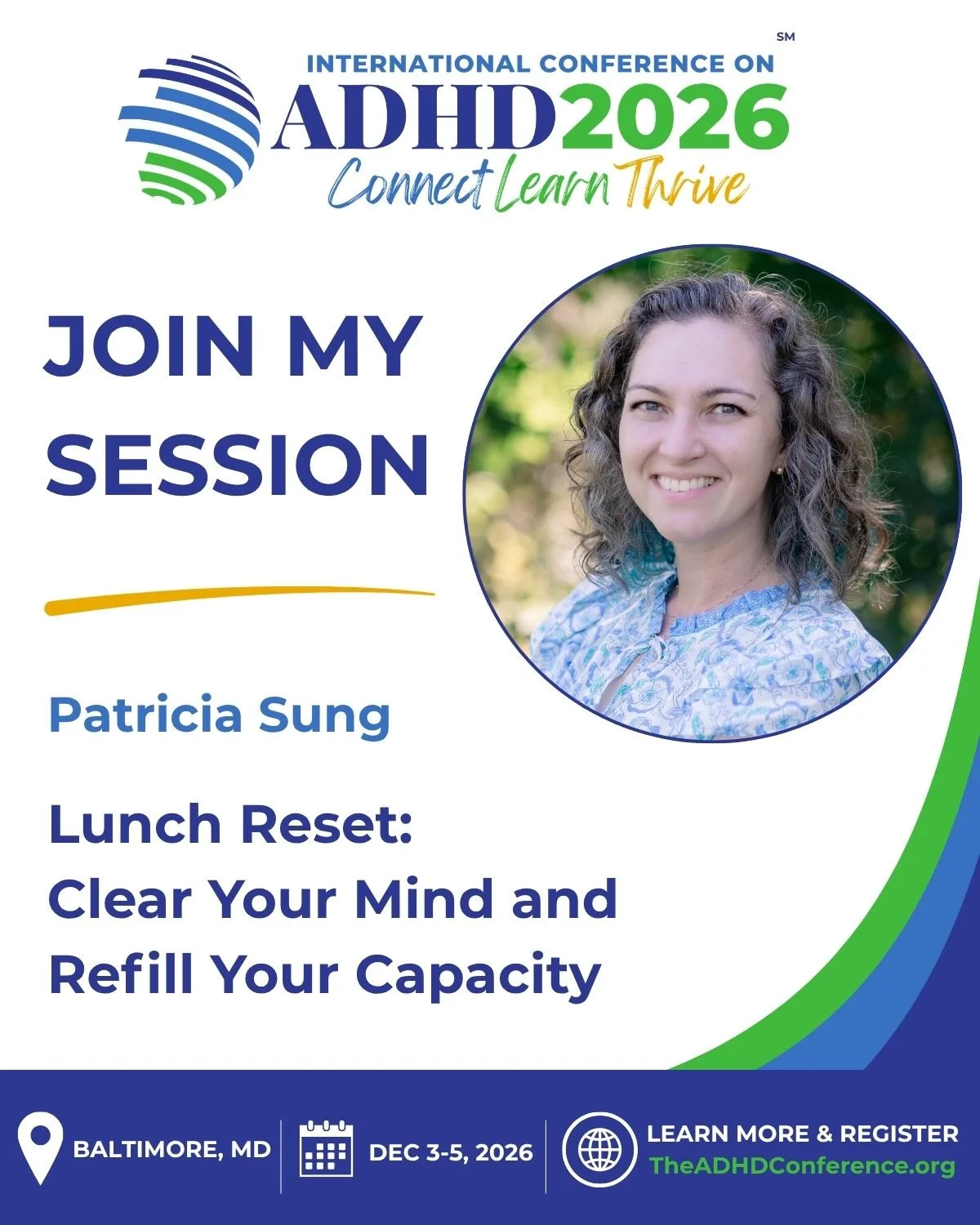 Patricia is speaking at the 2026 International ADHD Conference Announcement