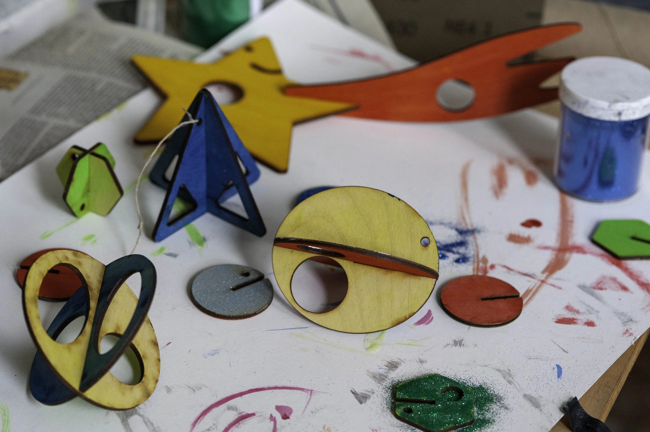 Make them your own -  paint, collage, glue, glitter 