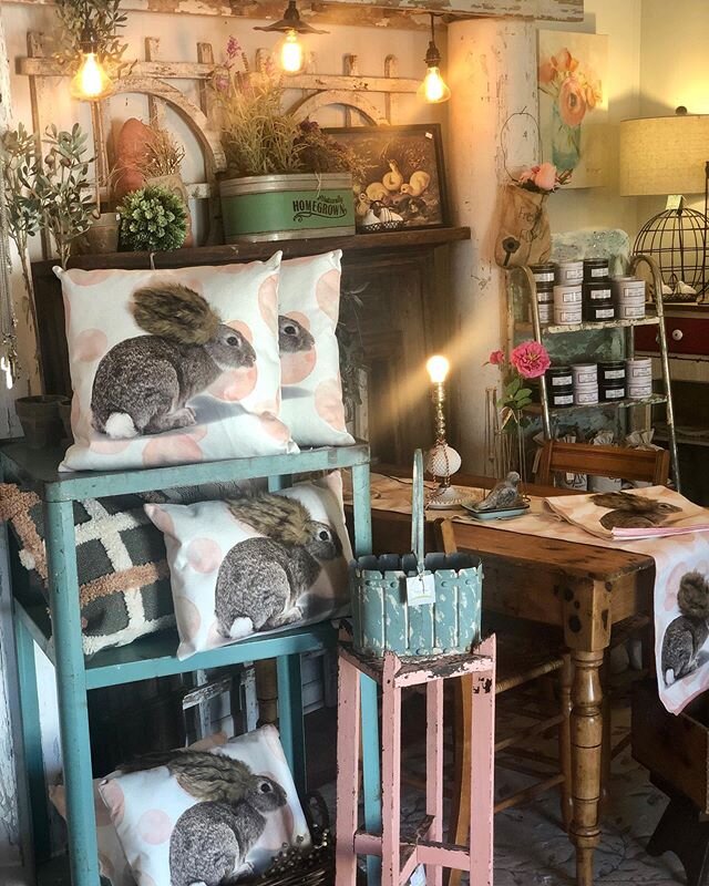 Spring decor has hopped into the shop today!🐰 (no bunnies were injured in the making of these...) Come see the cuteness while supplies last! #springdecorating #bunnydecor #easterdecor #farmhousestyle #antiqueshopping #visitleipersfork #visitfranklin
