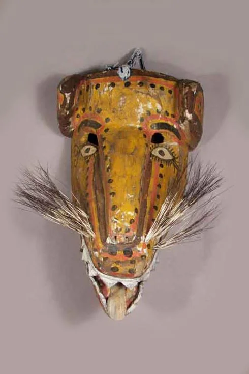 Vintage dog mask, view 1