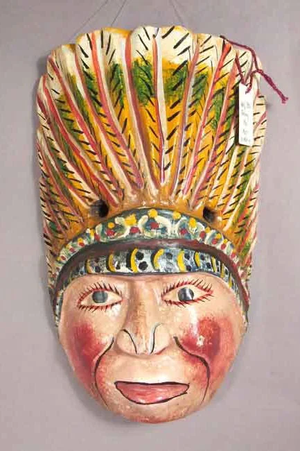 M13 Painted wooden Indio mask