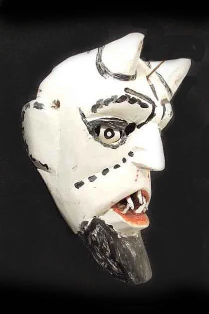 White devil mask, view 3