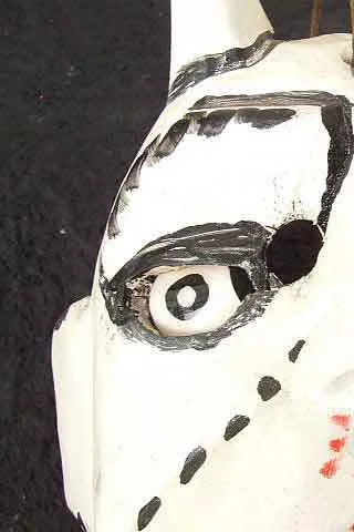 White devil mask, view 6