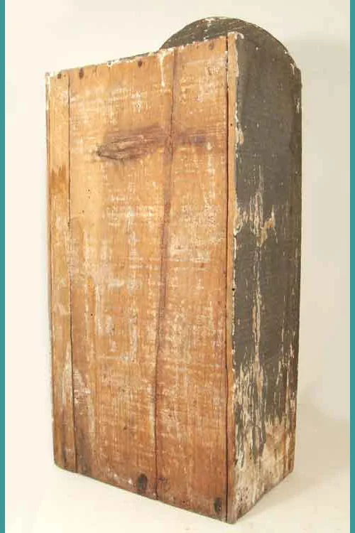 Primitive wooden nicho with Virgen, view 5