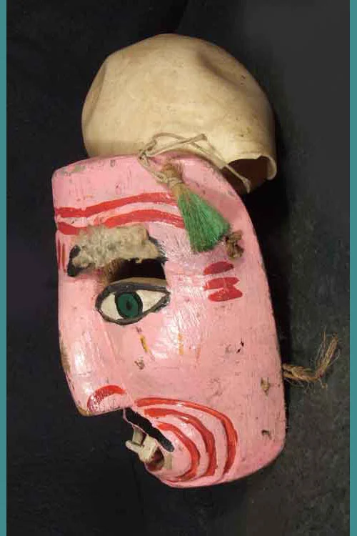 Painted wooden viejo mask, View 4