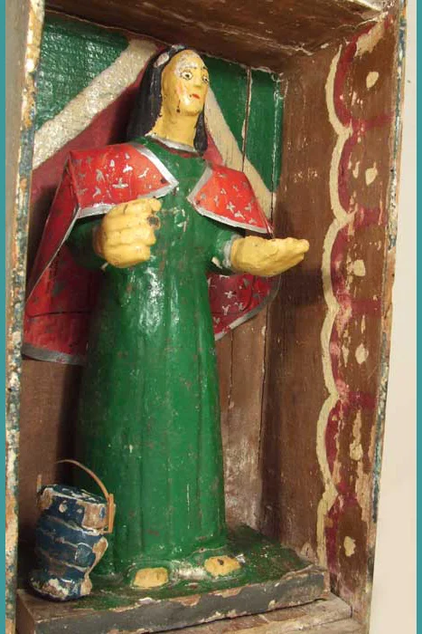 Primitive Virgin of Guadalupe in nicho, View 2