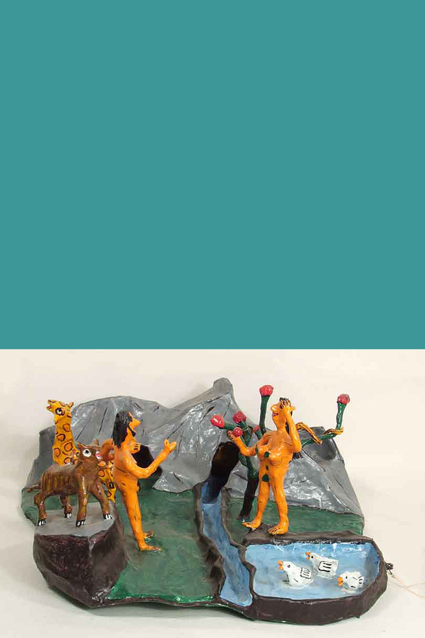 Adam & Eve Sculpture, view 1
