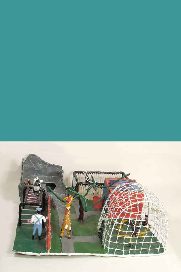 wire and paper mache zoo, view 7