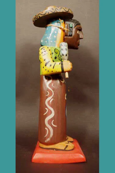 Handcarved Guatemalan folk dancer, view 4