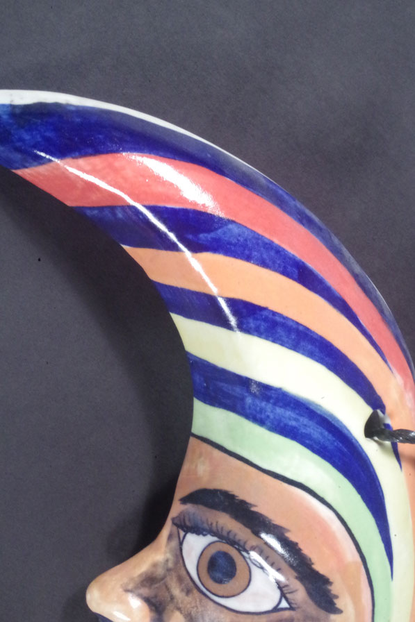 Glazed stoneware moon, view 3