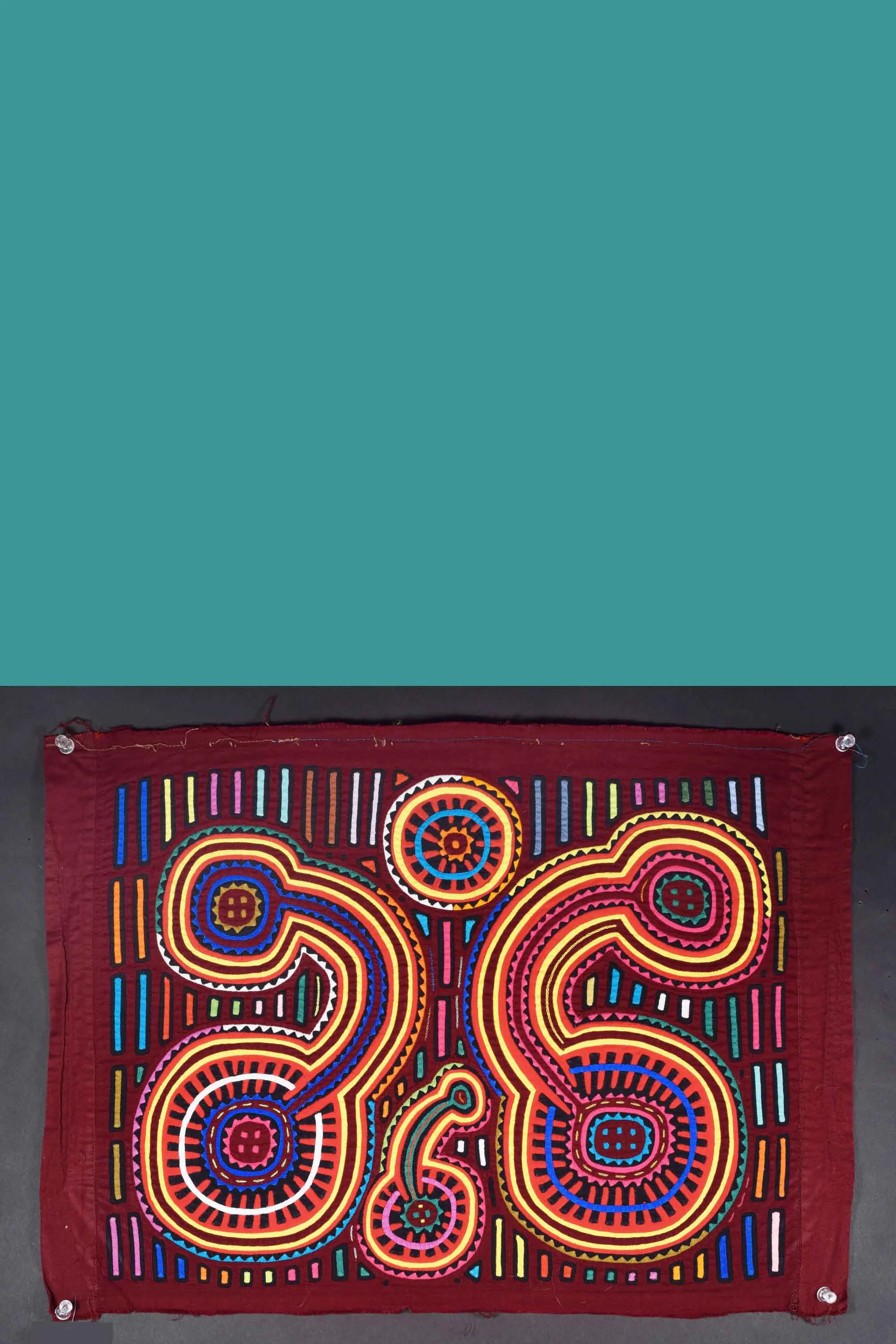 mola with circles, view 1