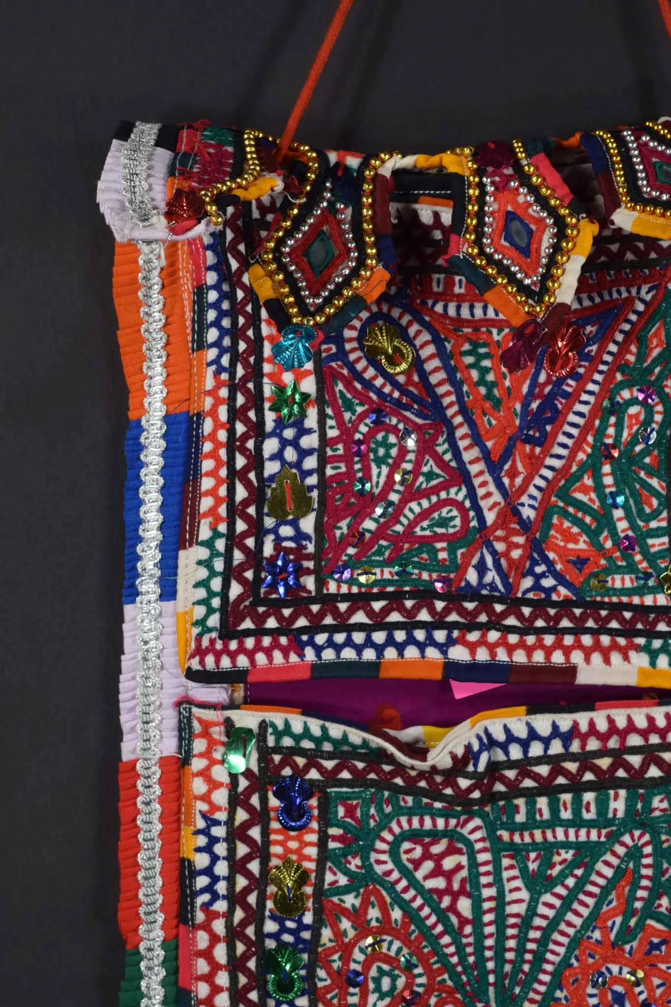 Vintage embroidered Indian bag, view 6