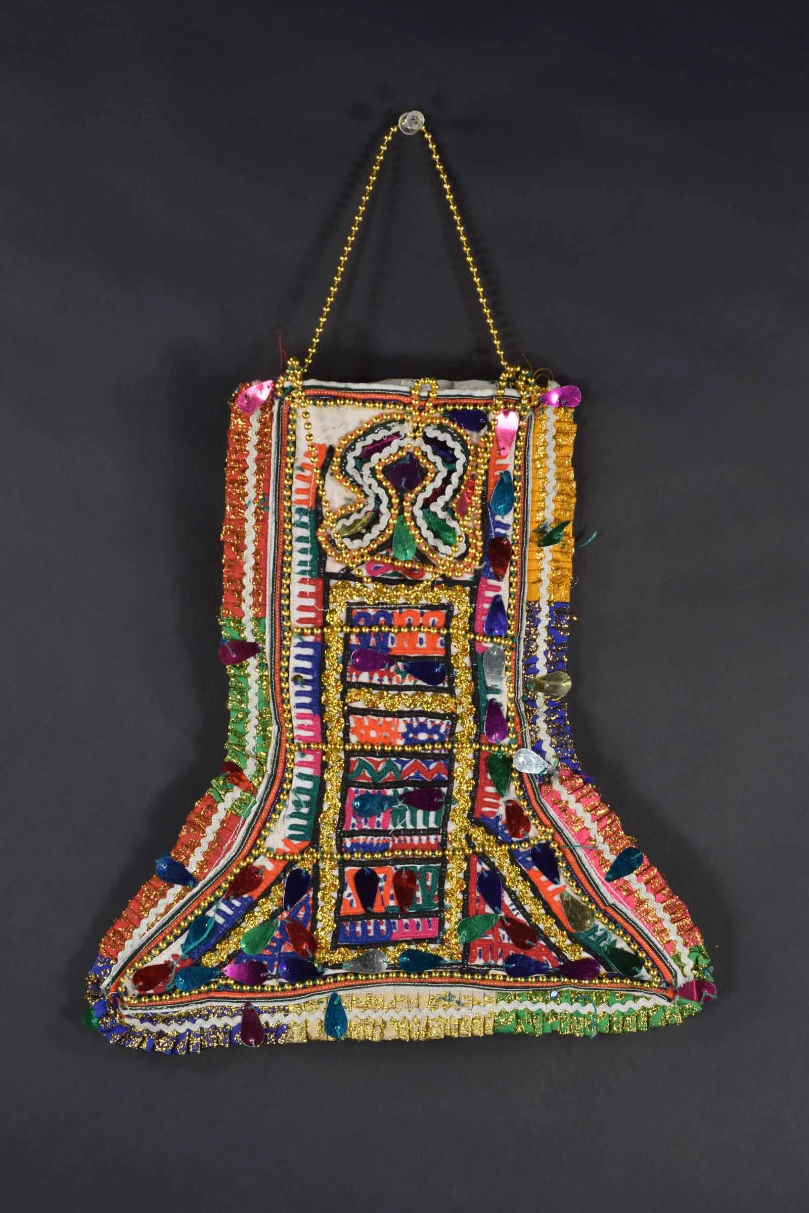 Beaded Indian bag, view 1