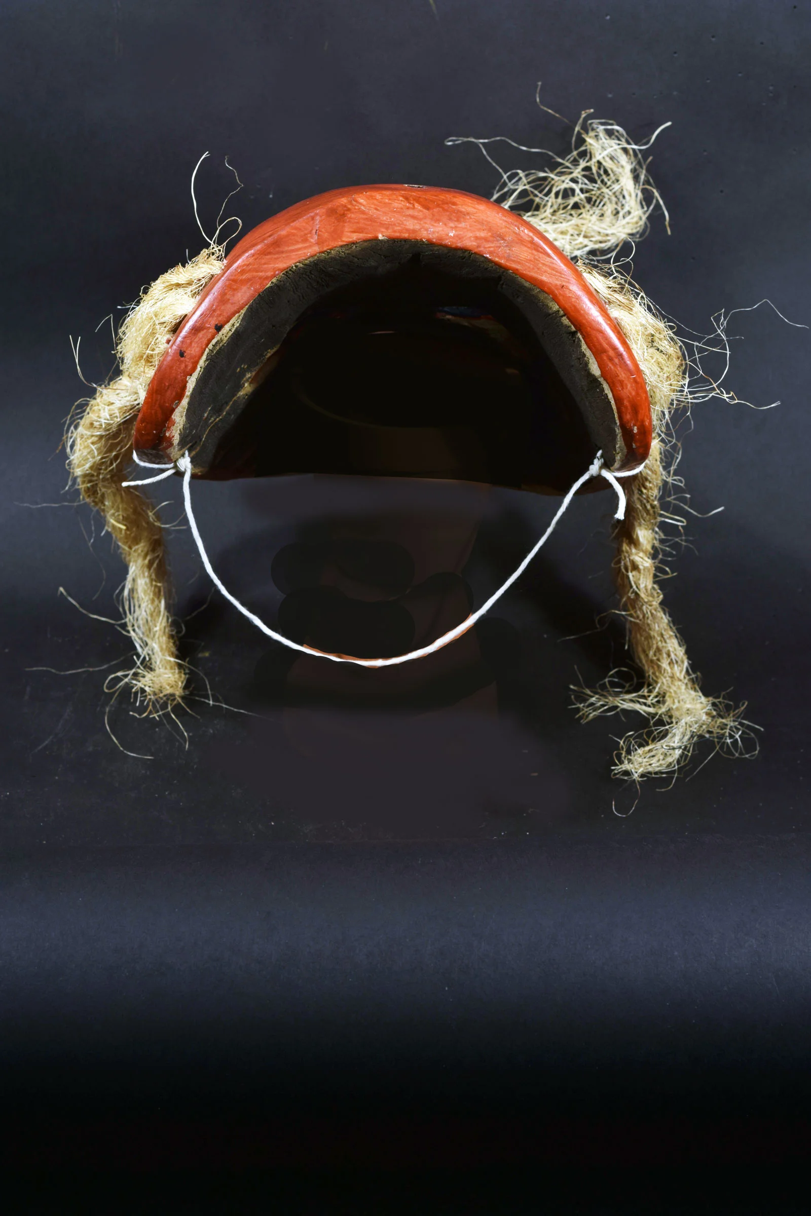 Red-faced Moor mask with long hair, View 4
