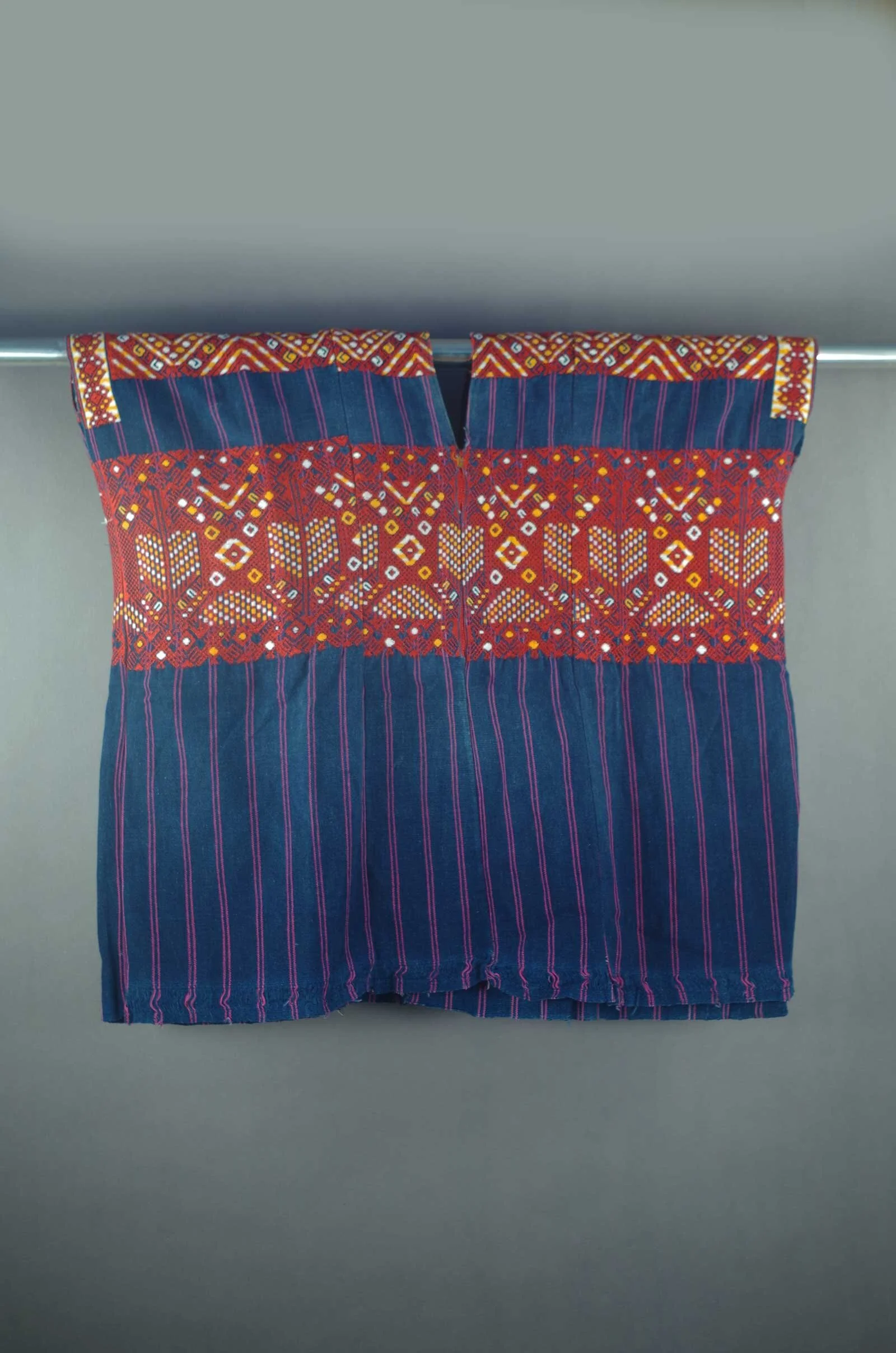 Nahuala red on indigo huipile