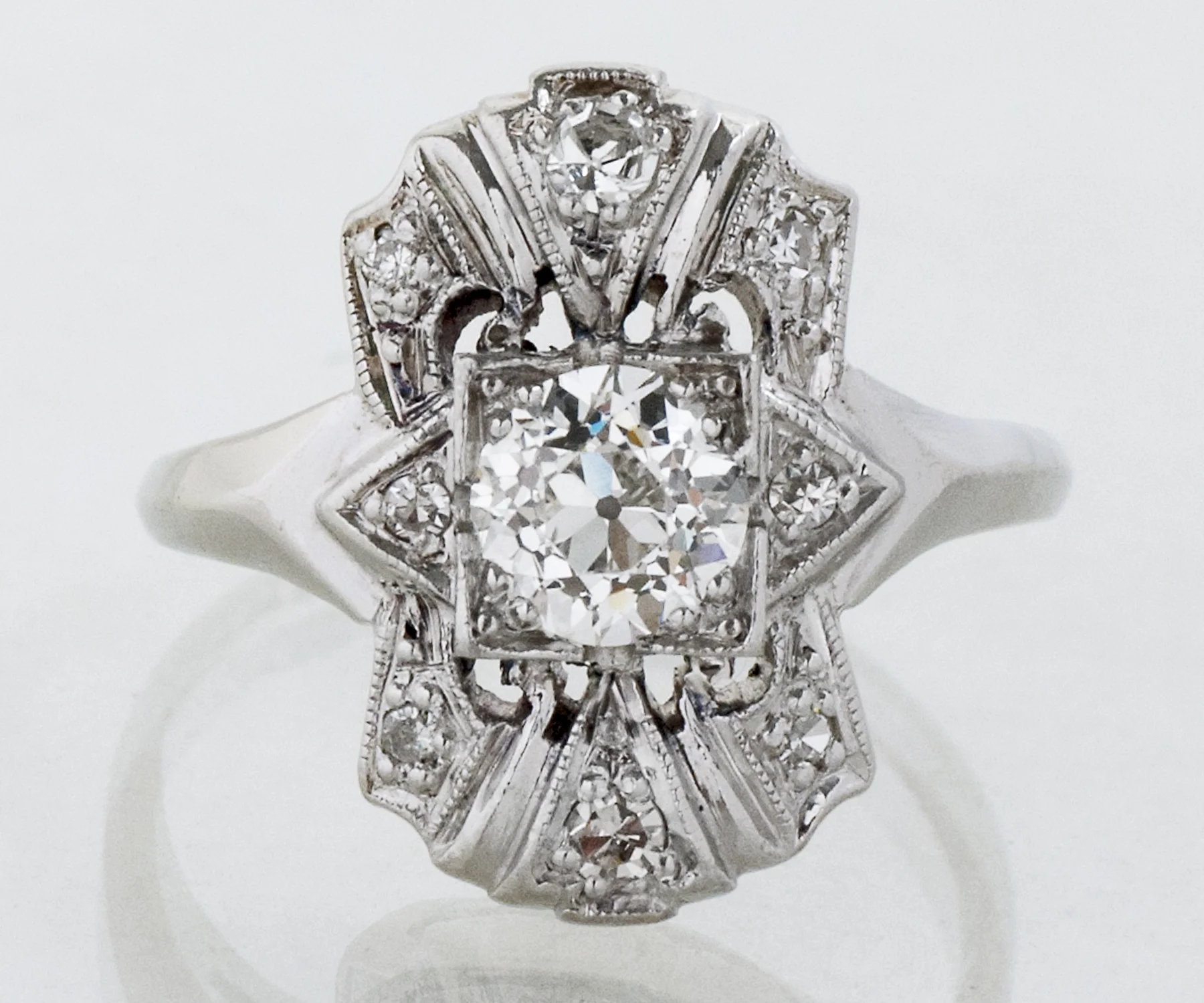 Art Deco Platinum Diamond