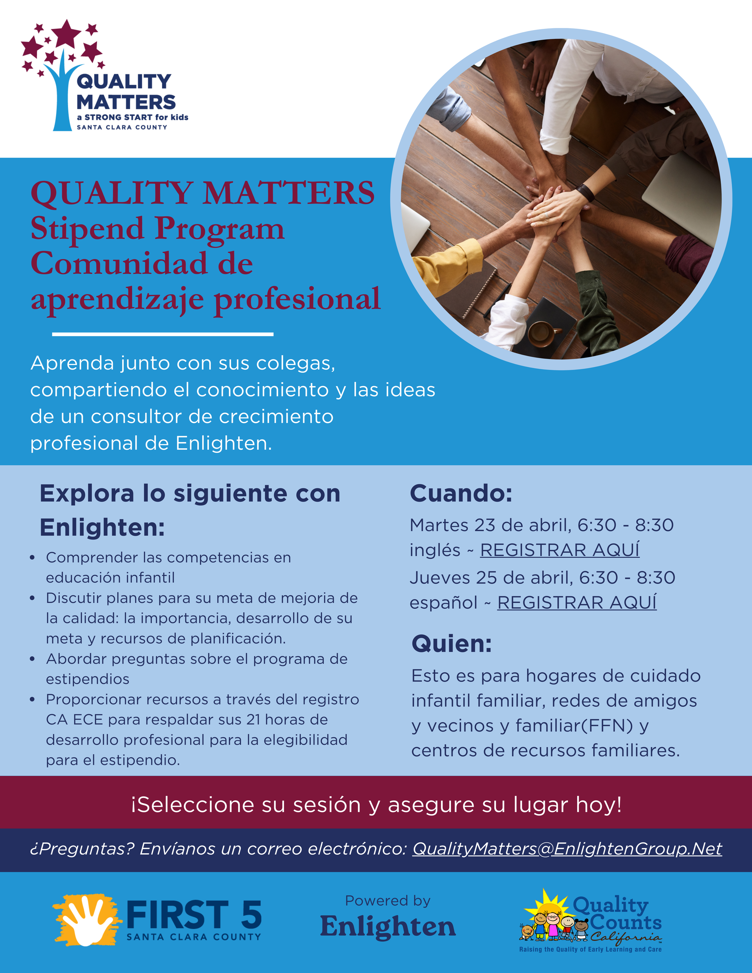 Professional Learning Community Flyer_Spring 2024_SPANISH.png