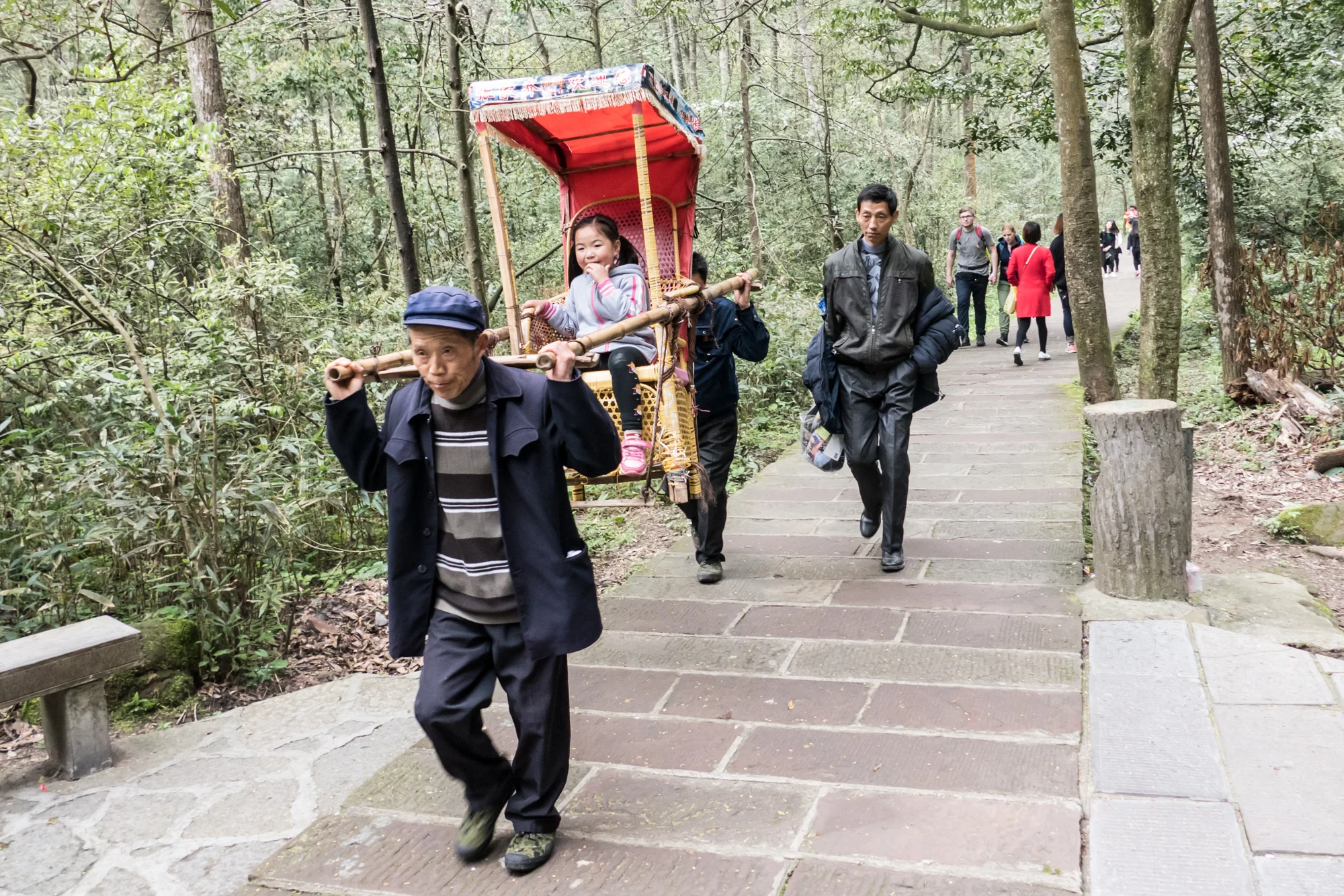 The easy way to travel by sedan chair