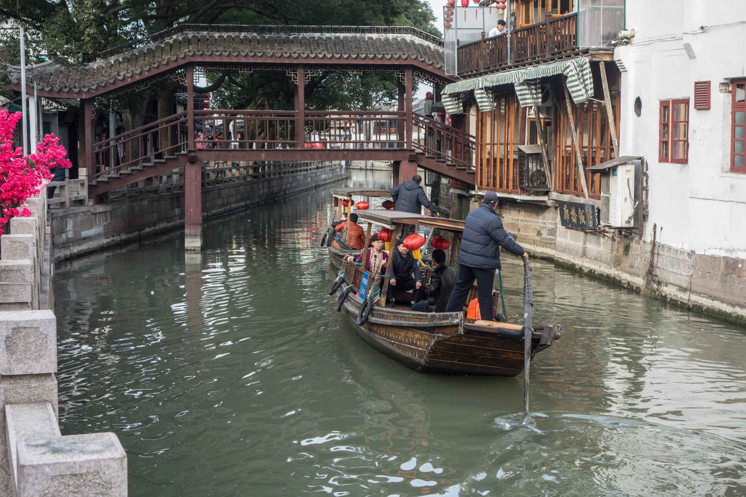 Paddling down the canal