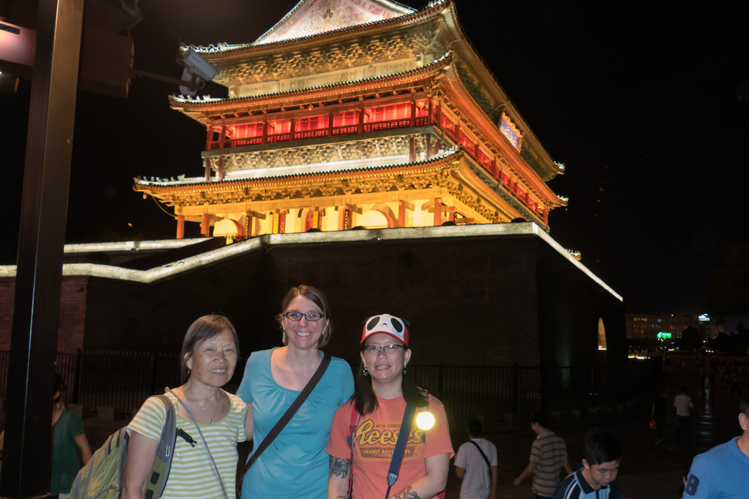The drum tower at night