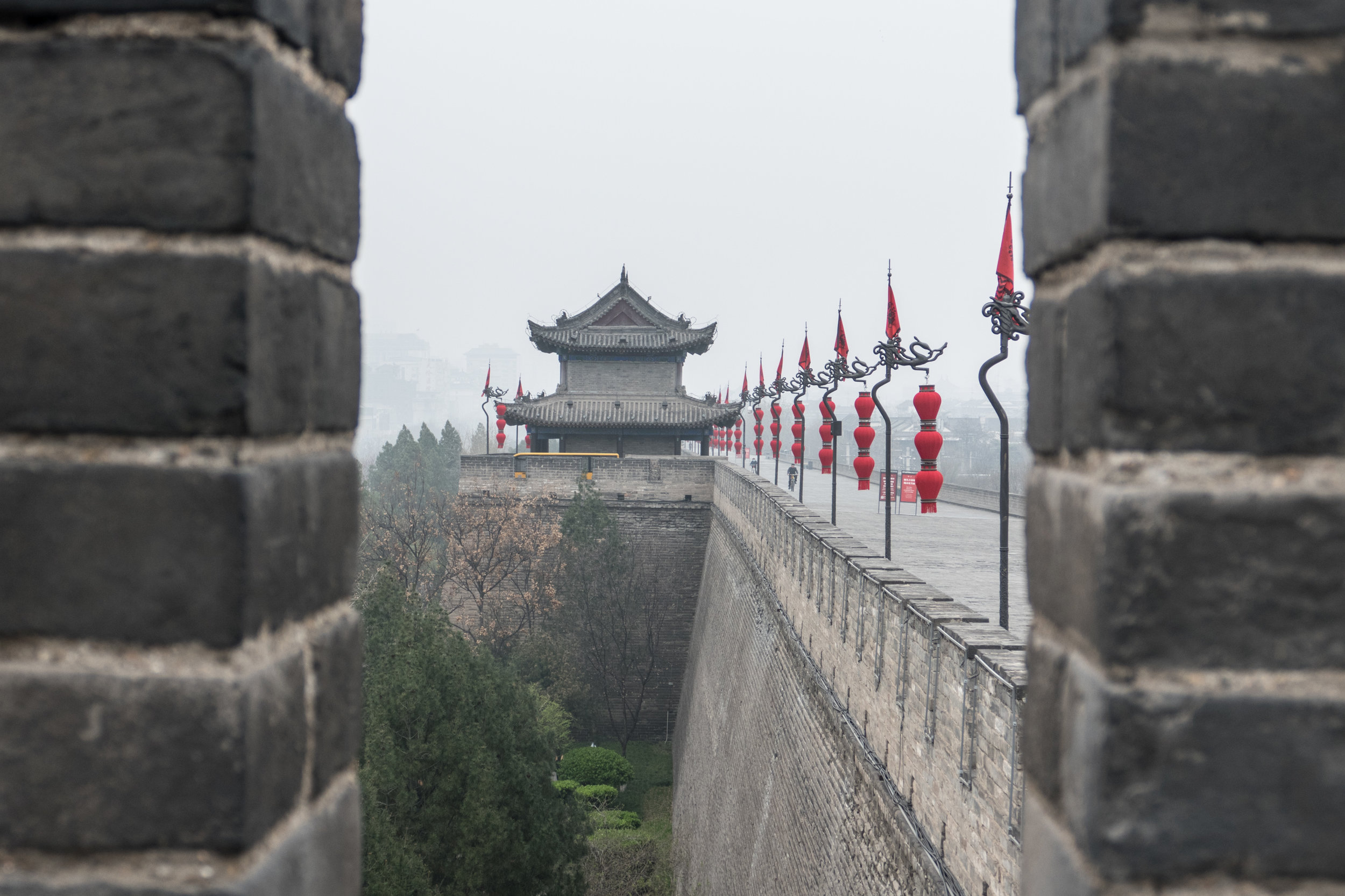 A view of the outside of the wall