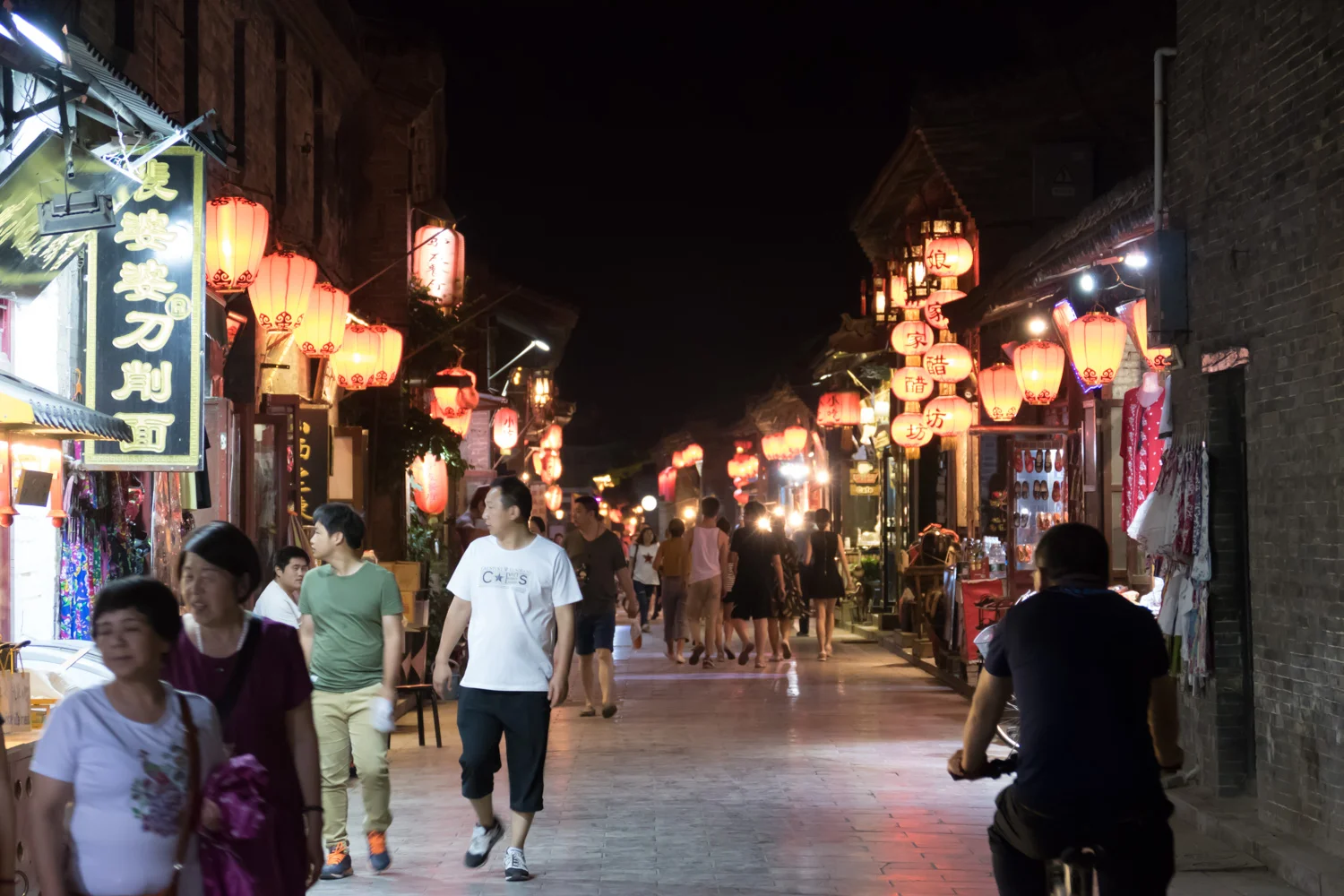The town is also very active at night