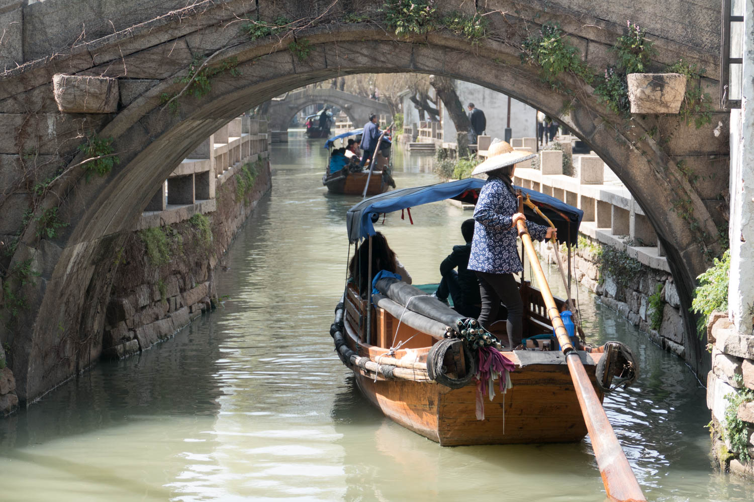 Part of the experience is to take a ride in a boat