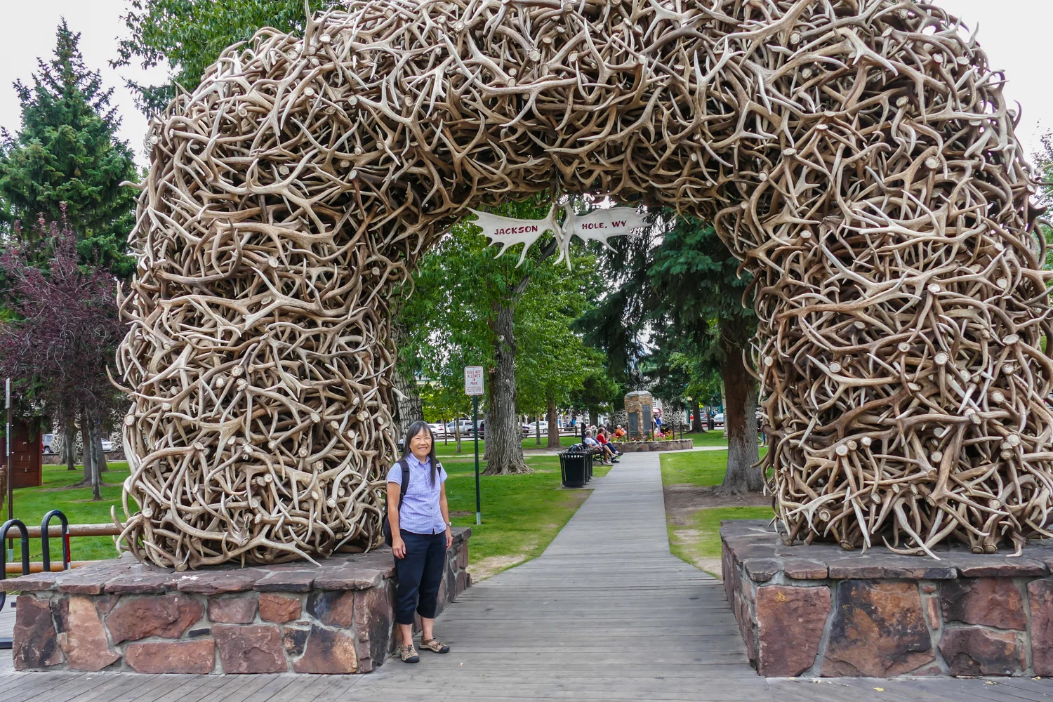 The elk antler gate in Jackson Hole