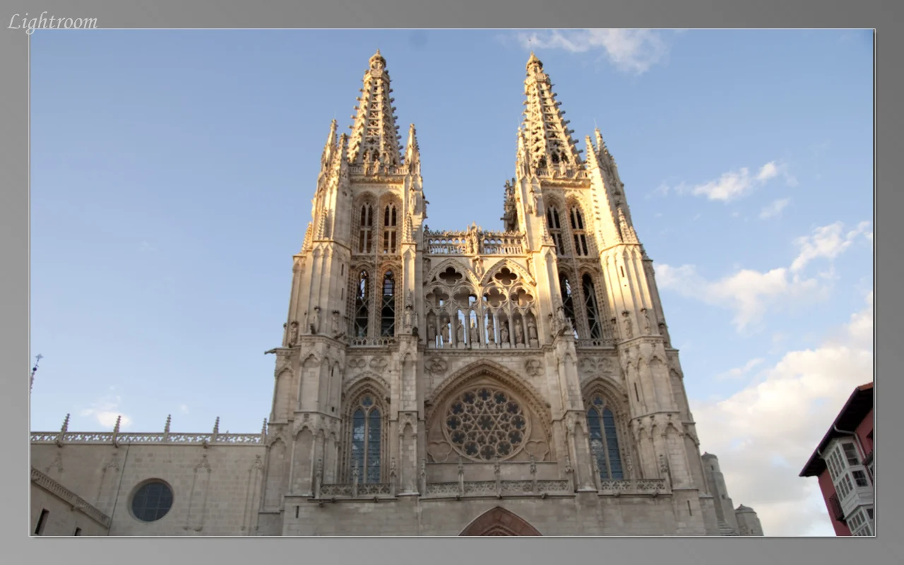 Burgos cathedral at sunset