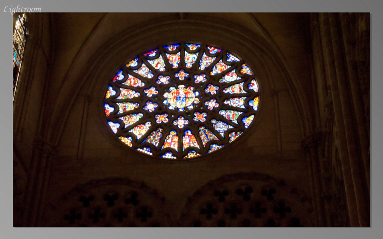 Stained glass in cathedral