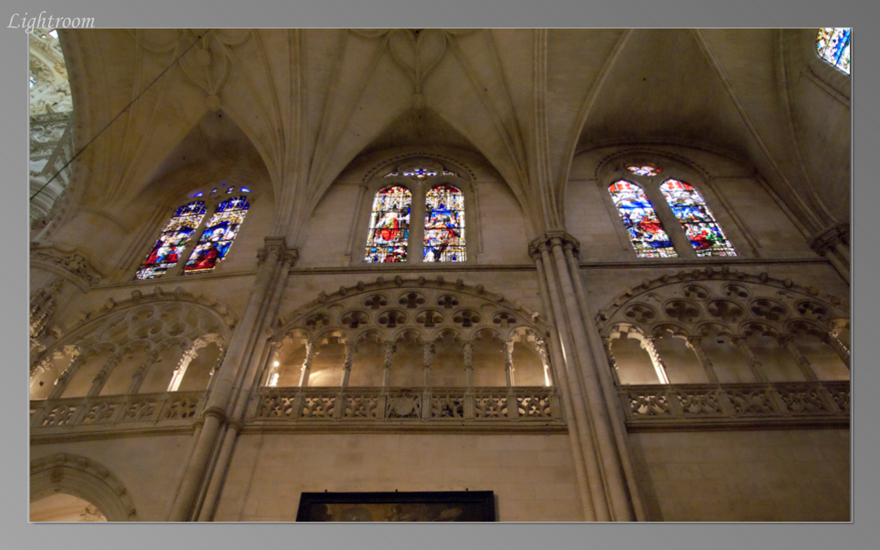 Stained glass in cathedral
