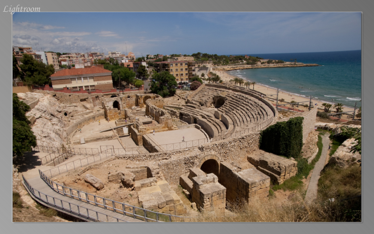 Ruins of ancient Roman amphitheater