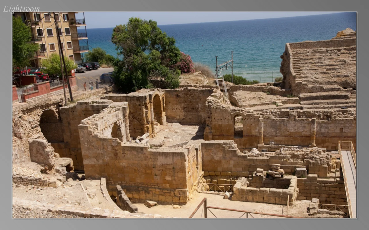 Ruins of ancient Roman amphitheater