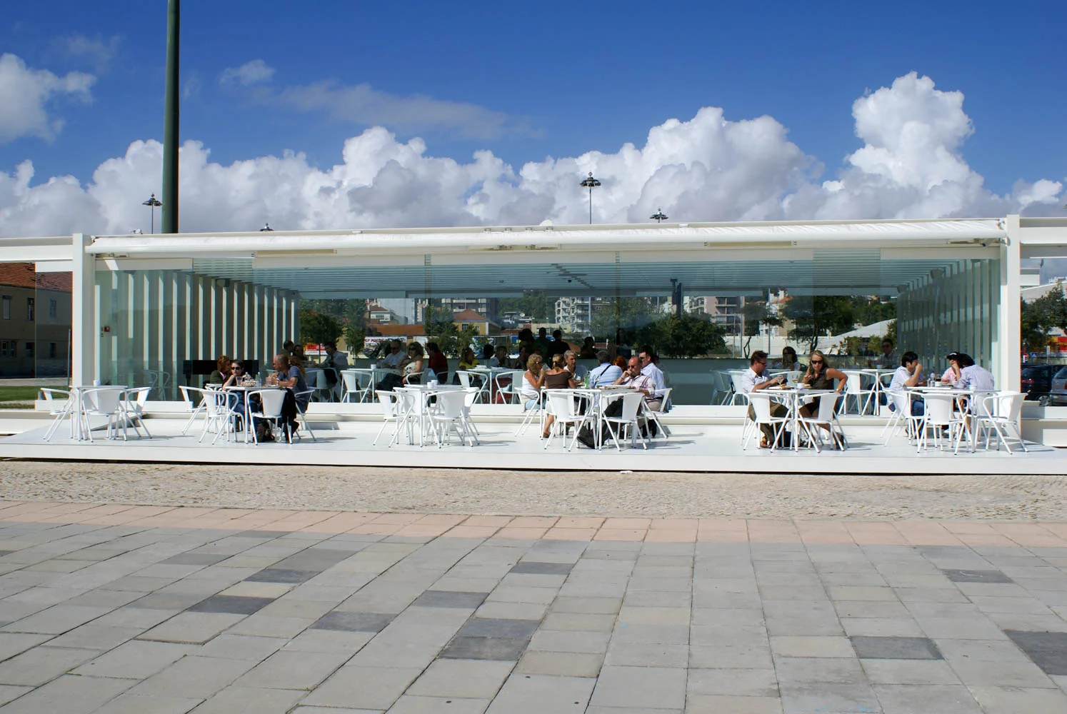 Open air restaurant in Belem
